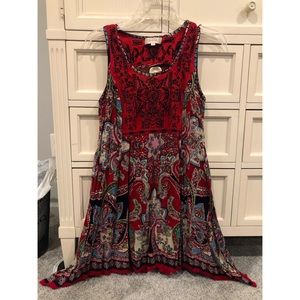 patterned flowy dress